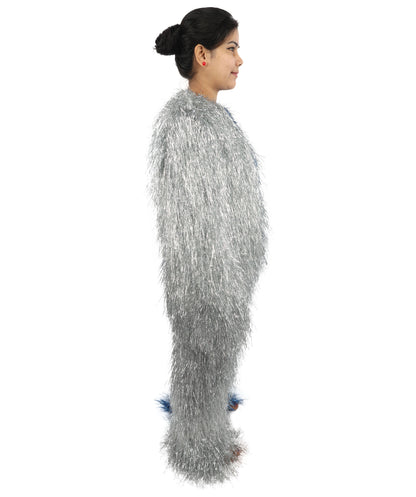 HPO Teen Extreme Hairy Two Part Costume Bundle & Mask Set - Full-Body Hair Suit Extra-Long Costume Wig for Halloween, Cosplay & Parties - Multiple Color Options