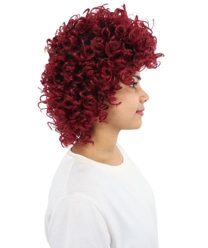 HPO Women's Burgundy Rod Set Wig | Salon Styling Hair Set Natural | Durable, Flexible Rods for Curling, Twisting & Protective Hairstyles