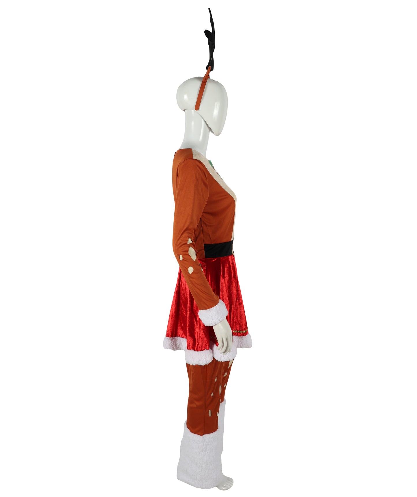 HPO Adult & Teen Women's Inflatable Reindeer Costume | Fun Holiday Outfit with Antlers – Christmas Party