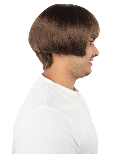 Adult Men’s Earfquake-Inspired Retro Blue Suit Costume & Multiple Bob Wig Bundle | Included sunglass | Bold Retro Look for Cosplay & Costume Events