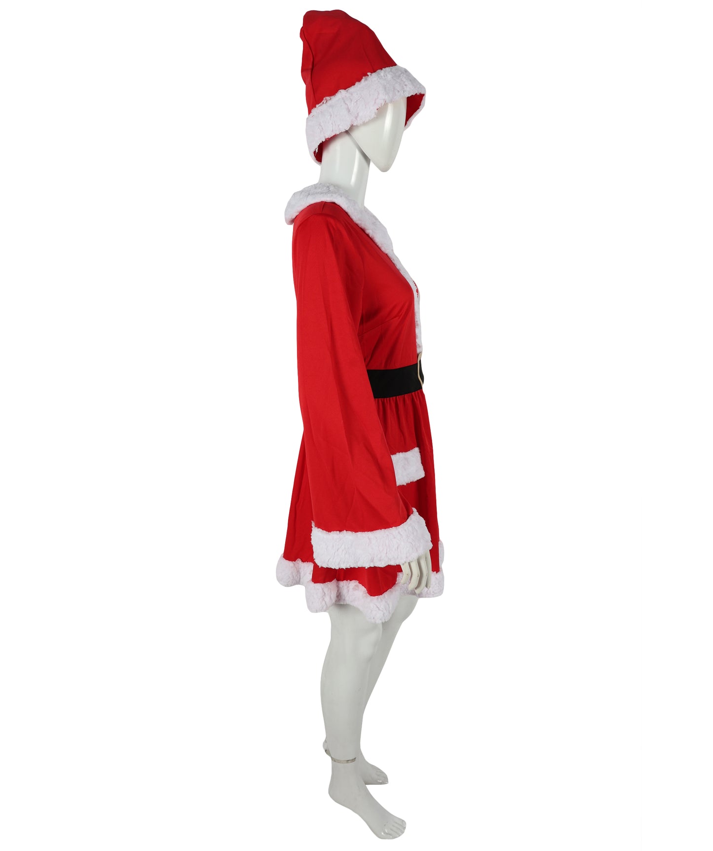 HPO Adult Women’s Inflatable Santa Dress Costume with Hat | Fun Holiday Party Outfit