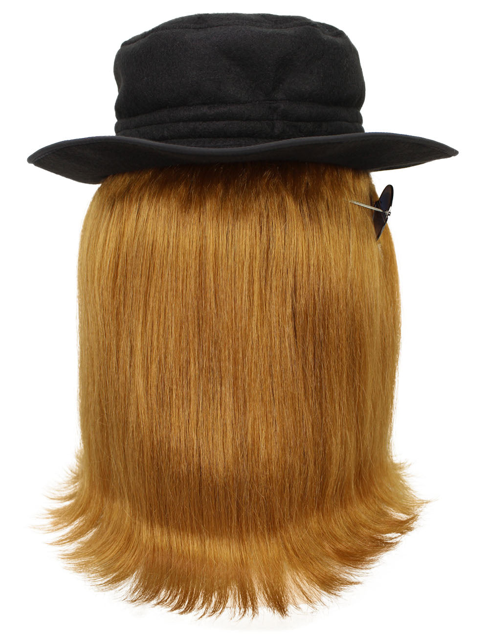 Men's Shoulder Length Straight Creature Wig | Brown Fancy Halloween Wigs | Premium Breathable Capless Cap