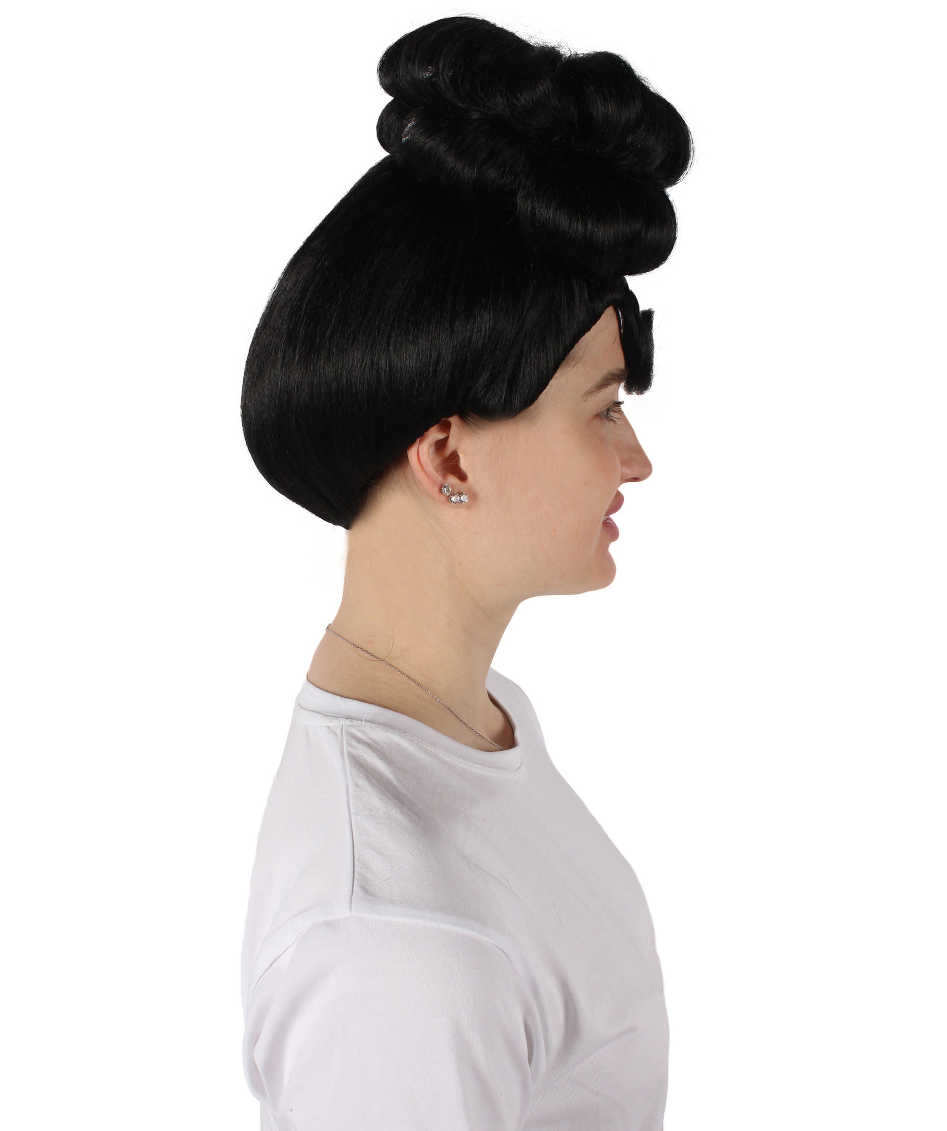  American Singer Black High Bun Wig