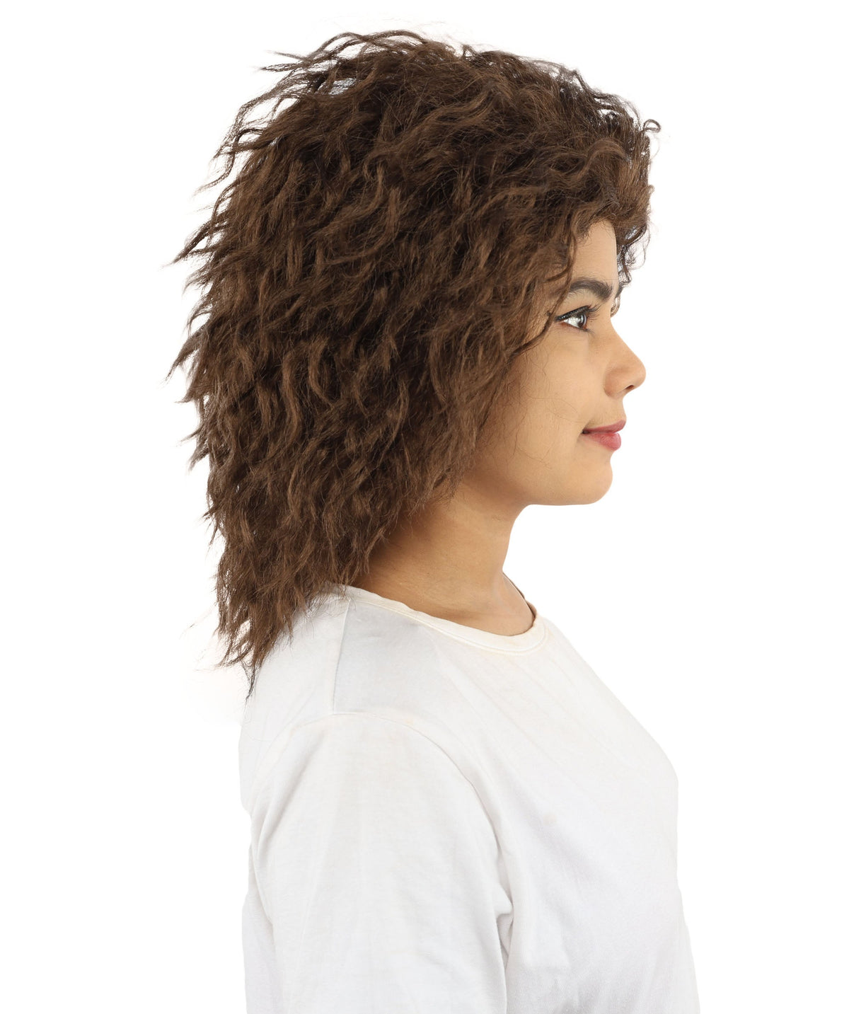 HPO Adult & Teen Women’s 15-Inch Curly Wig | Multiple Color Options | Wavy Voluminous Style | Idal for Costume, Cosplay, and Themed Events