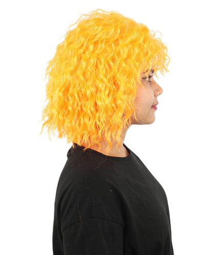 HPO Adult Women's Messy Teased Spiky Multicolor Wig | Curly Two-tone vibrant hue, create of synthetic fiber, extreme textured volume, breathable capless base | Party, Halloween, theater, drag, performance, costume events
