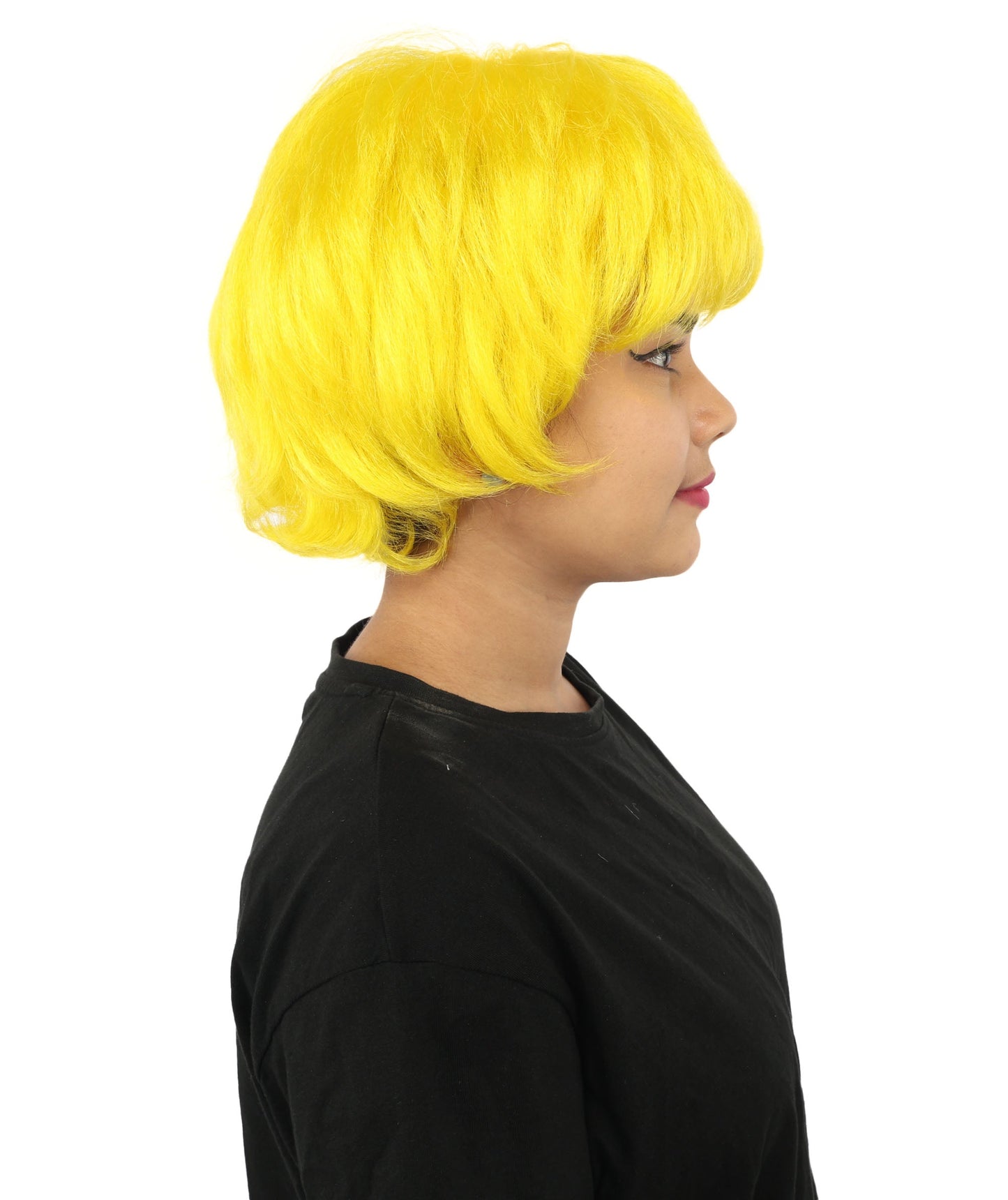 HPO Adult Women's Short Silver White Pixie Wig  | Edgy Layered Cut with Bangs | Synthetic Hair Wig for Stage Fashion, Cosplay, Halloween & Bold Party Looks