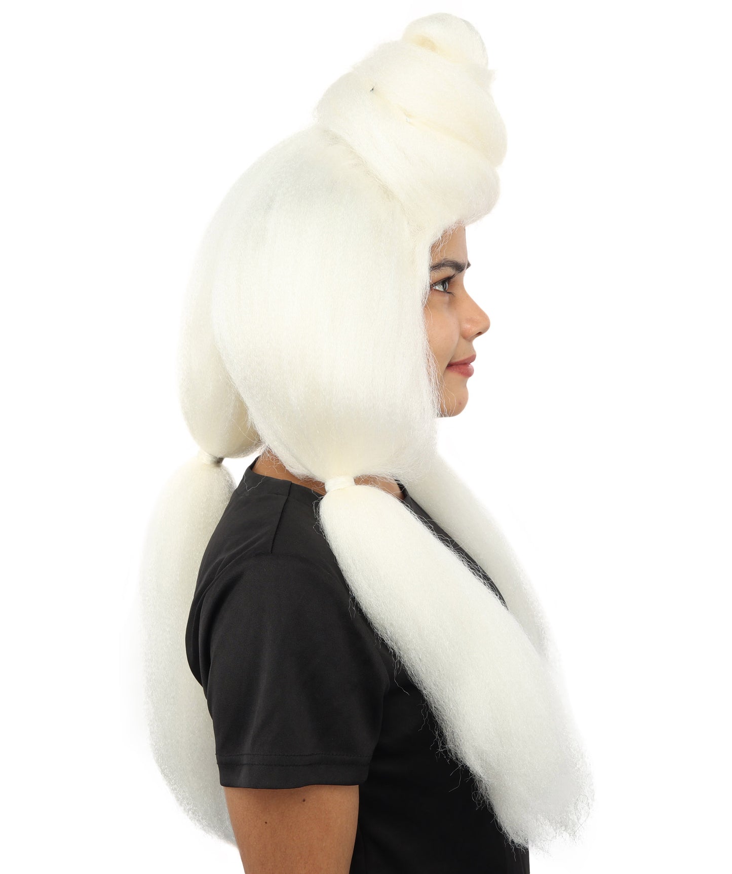 HPO Women’s High Volume Extra Long Yarn Twisted Bun Wig – Multiple Color Options | Bubble Ponytails Hairpiece with Capless Cap | Statement Headpiece for Halloween, Cosplay, Theater and Drag Looks