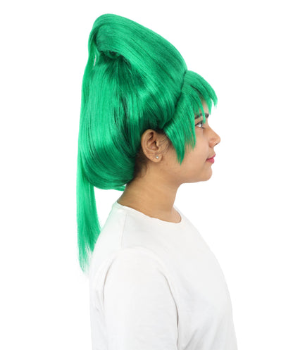 HPO Adult Women's Avant-Garde Bouffant Wig | Multiple Color Options | Create of synthetic fiber, massive smooth updo with micro bangs, breathable base | Party, Halloween, theater, drag, performance, costume events