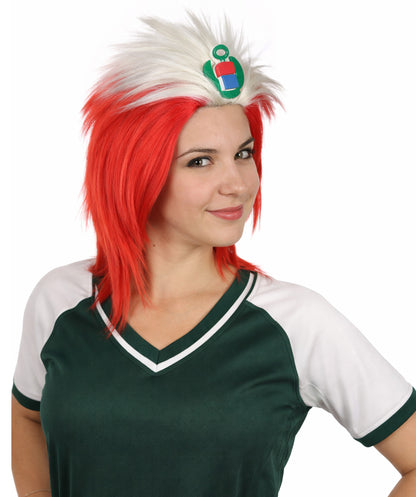 Peru Flag Sports,80's Mullet Wig | Premium Breathable Capless Cap