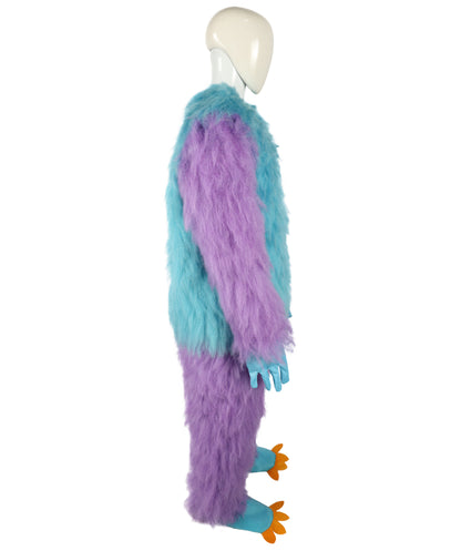 HPO Adult Unisex Furry Rainbow Monster Costume & Bundel Set with Mask | Perfect for Halloween| Flame-retardant Synthetic Fabric