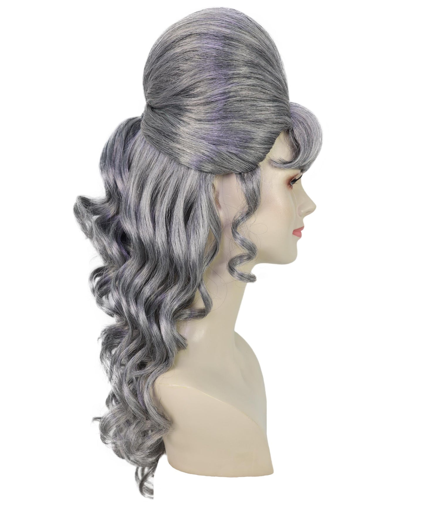 HPO Women's Class 60's Brown Half Updo Wig with Ponytail | Halloween  Wig | Flame-retardant Synthetic Fiber