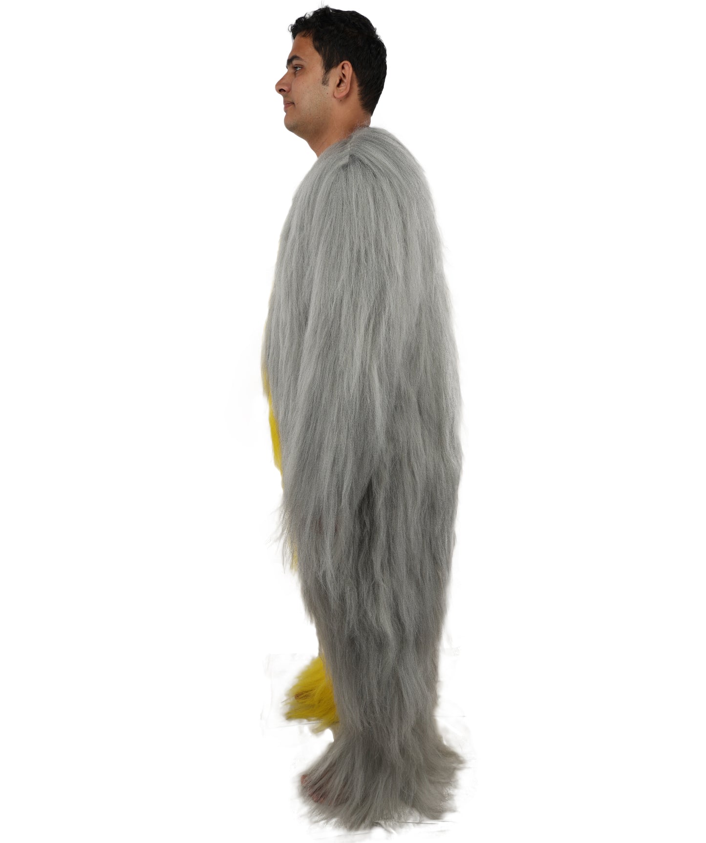 HPO  Extreme Hairy Person Two Part Costume, Mask and Bundle Set - Full-Body Hair Suit Extra-Long Costume Wig for Halloween, Cosplay & Parties - Multiple Color Options