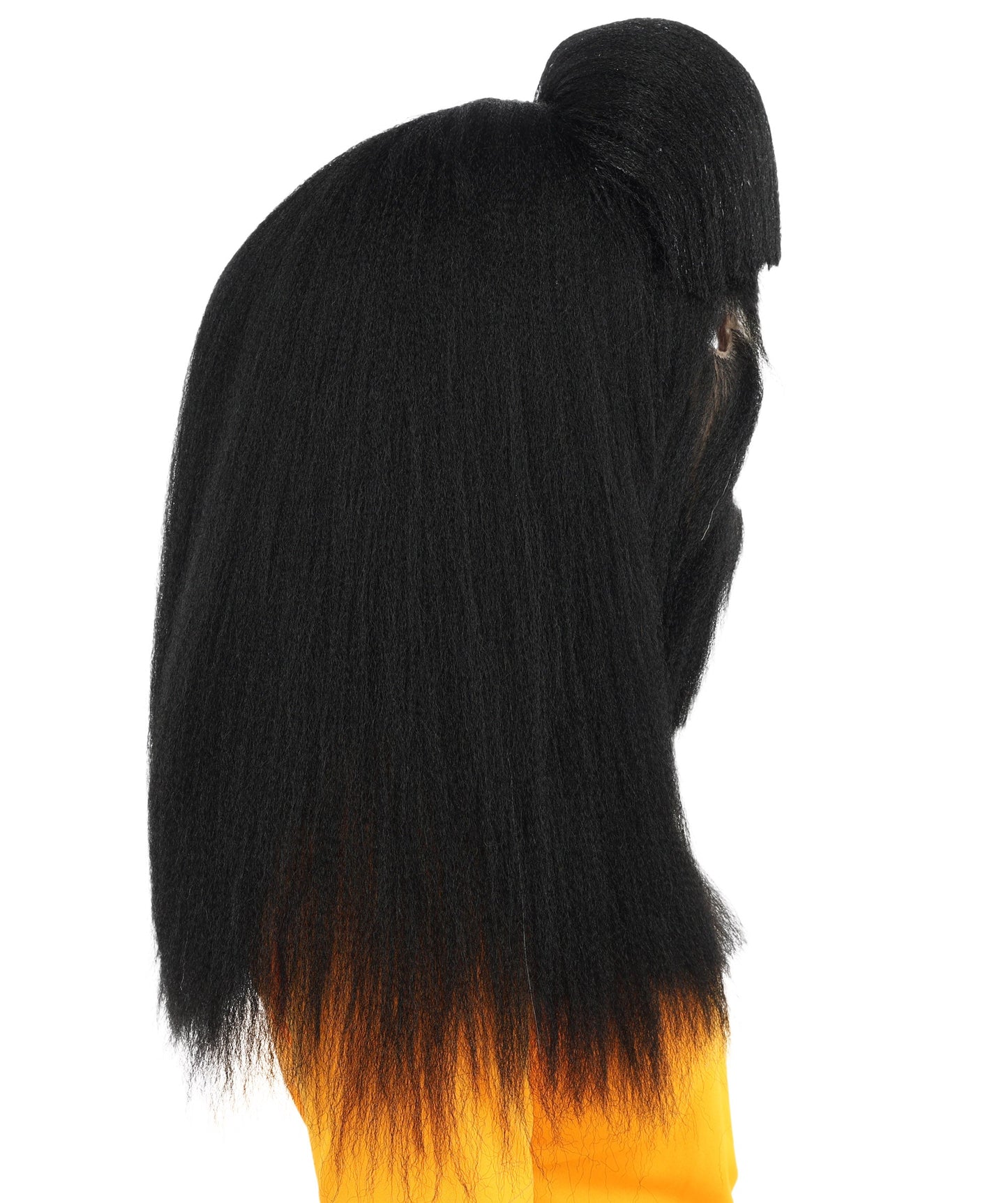 HPO Teen Extreme Hairy Person Two Part Costume, Mask and Bundle Set - Full-Body Hair Suit Extra-Long Costume Wig for Halloween, Cosplay & Parties - Multiple Color Options