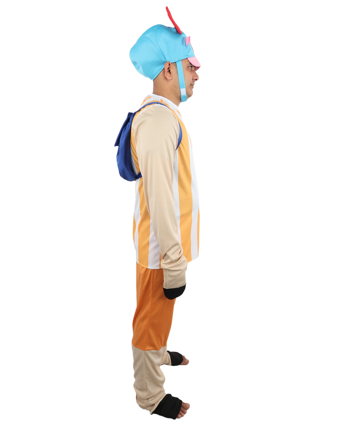 HPO Men's Striped Adventure Outfit Costume | Flame-Retardant Synthetic Fiber | Ideal For Theater, Halloween And Cosplay