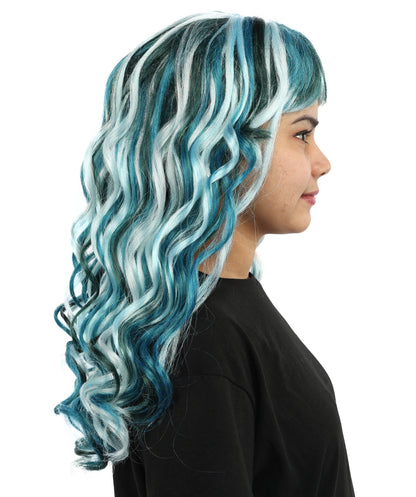 HPO Adult Women's Mullet Wig – Wavy Hair with Short Front and Long Back | Ideal for Cosplay, Themed Parties & Bold Character Looks