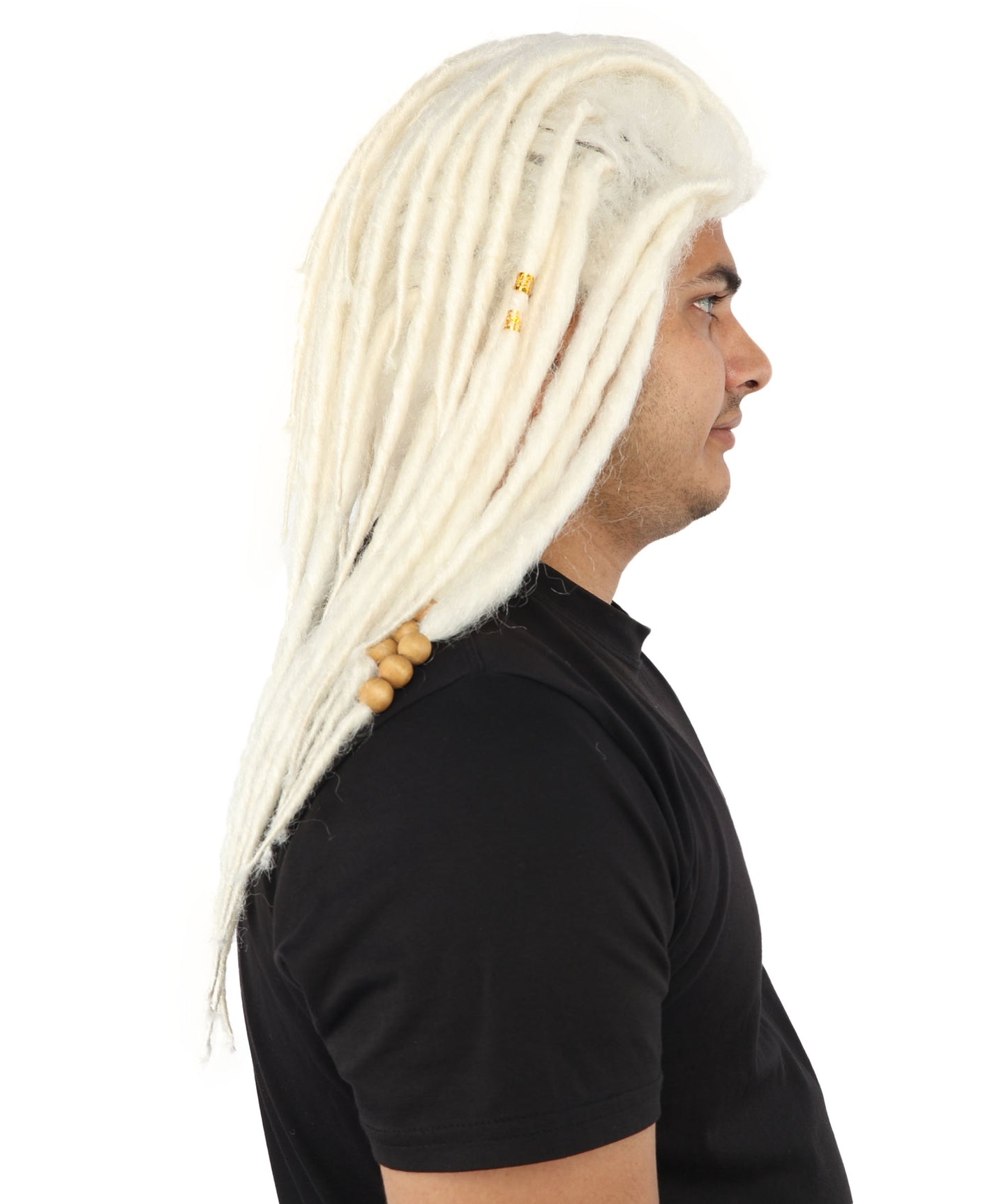 HPO Men’s Blonde Dreadlock Wig | Ideal for Cosplay, Halloween and Themed Parties | 22 Inch Realistic Texture, Adjustable Cap, and Comfortable Fit