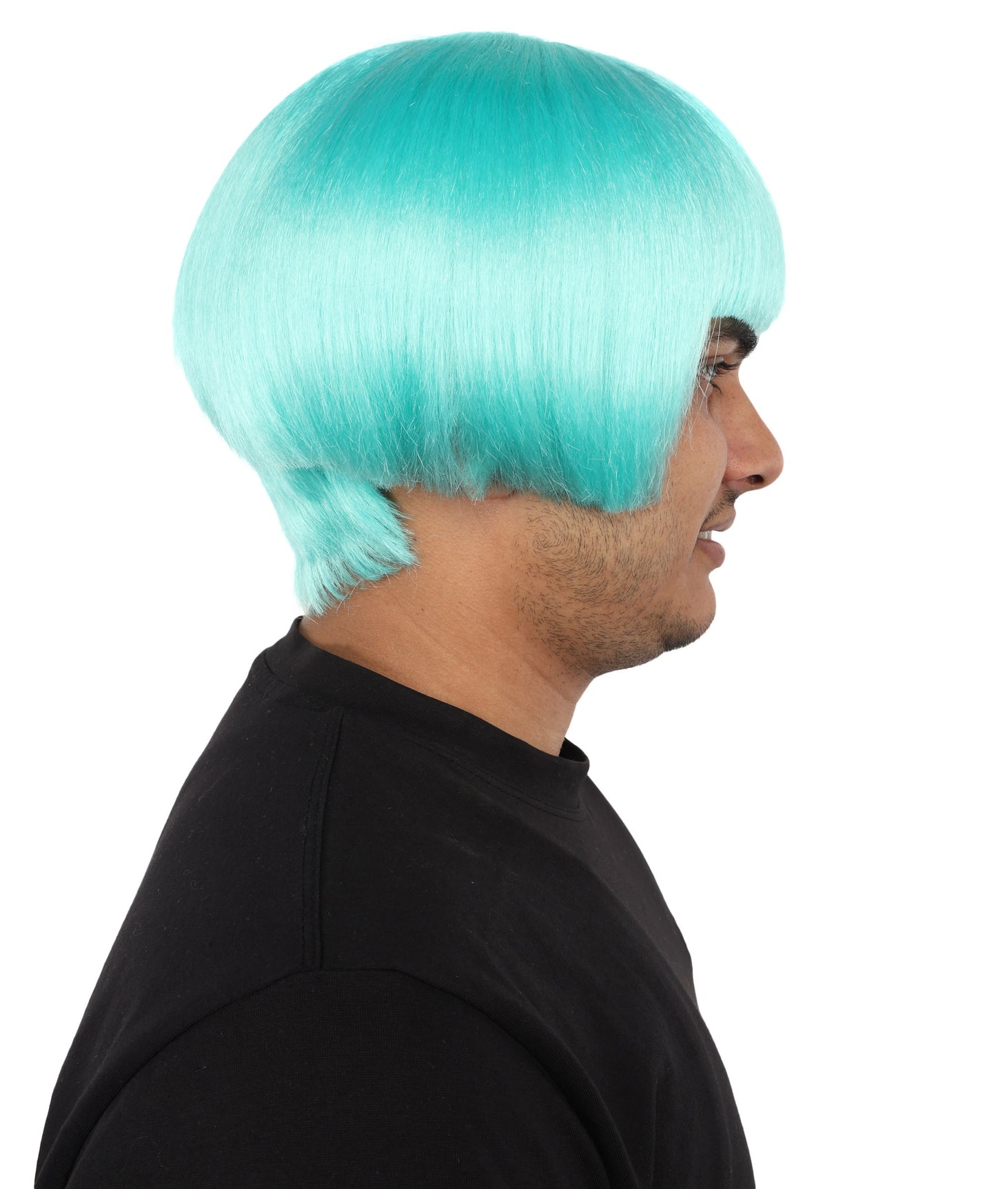 Adult Men’s Earfquake-Inspired Retro Blue Suit Costume & Multiple Bob Wig Bundle | Included sunglass | Bold Retro Look for Cosplay & Costume Events