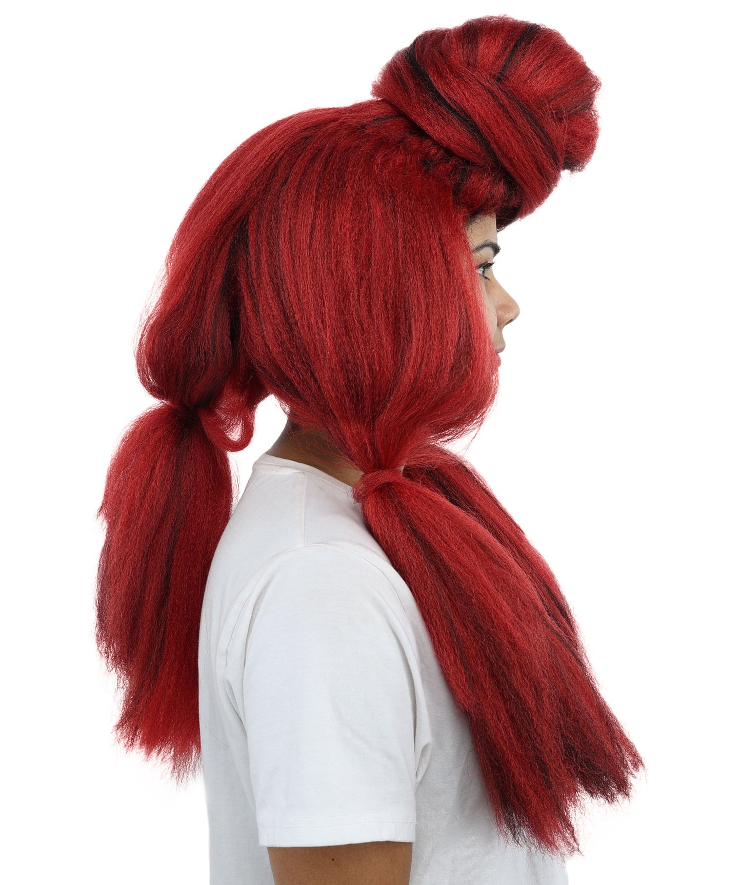 HPO Women’s High Volume Extra Long Yarn Twisted Bun Wig – Multiple Color Options | Bubble Ponytails Hairpiece with Capless Cap | Statement Headpiece for Halloween, Cosplay, Theater and Drag Looks