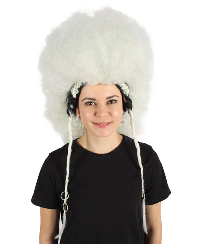  White Fluffy Short Afro Drag Queen Wig