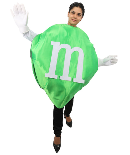 HPO Foam M&M Tabard Green Costume| Multiple Sizes Options | Fun and Comfortable Candy-Themed Outfit