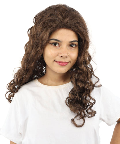 HPO Adult Women’s 16-Inch Medium Wig with Soft Curls | Multiple Color Options | Ideal for Cosplay, and Themed Events | Elegant, Versatile Hairpiece for Various Looks