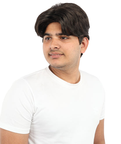 HPO Men's Lightweight Synthetic Short Dark Brown Wig | Natural Style & Capless Cap | Ideal for Halloween, Cosplay Drama, Theater & Party Looks