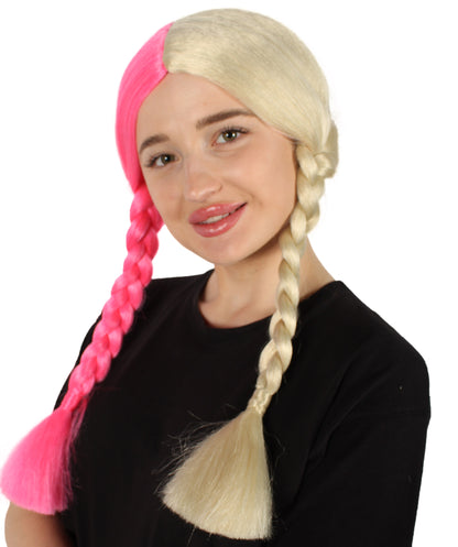 HPO Women's  Braided Gothic Wig | Multiple Color Collections TV Movie Wigs | Premium Breathable Capless Cap