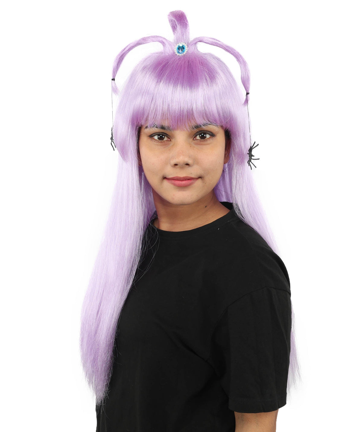 HPO Adult Women's Spider Gothic Sculpted Wig | Multiple Color Options, create of synthetic fiber, architectural spider-leg loops with blunt bangs, breathable base | Party, Halloween, theater, drag, performance, costume events