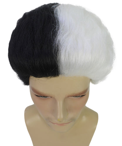 HPO  Men's American Stand-up Comedian Short Multiple Wig, Breathable Capless Cap, Flame-retardant Synthetic Fiber