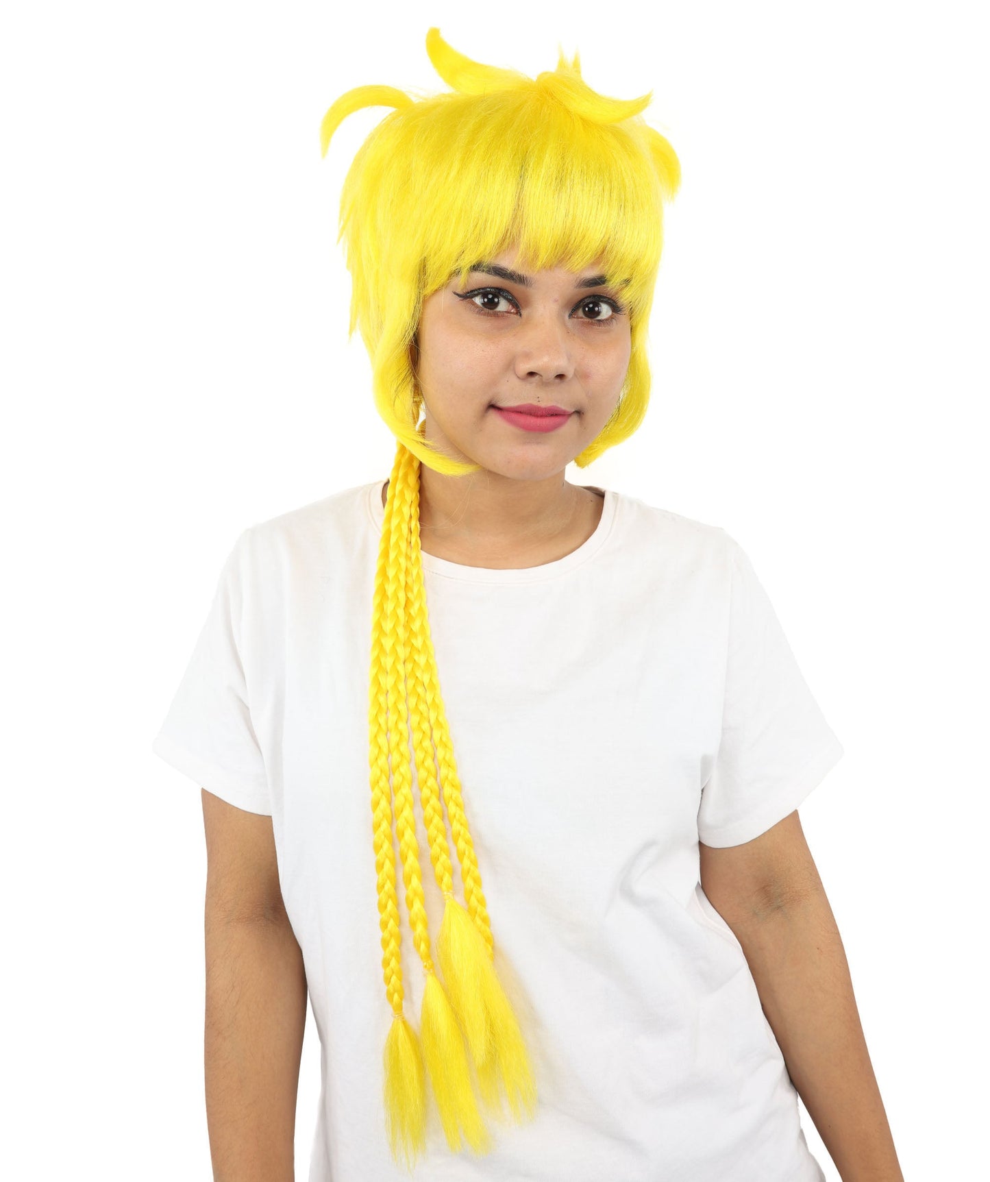 HPO Adult Women's Animal Ear Braided Wig | Multiple Color Options | Synthetic fiber, short bob with sculpted ears and long micro-braids, breathable base | Party, Halloween, theater, drag, performance, costume events
