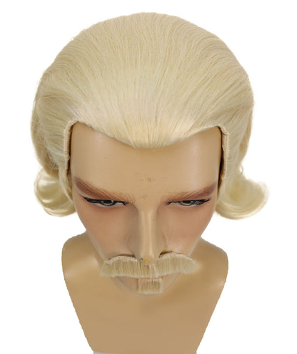 Men's Black Slick Back Dutch Van Der Linde Wig – Red Dead Redemption Inspired Costume Wig for Cosplay & Halloween – Realistic Long Curly Slick Back Hair Wig for Men