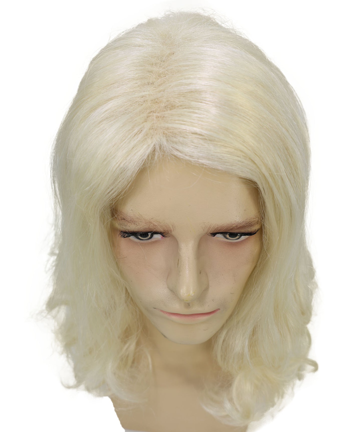 Men's Brown Barebone Medium Wavy Wig | Multicolor Options | Best for Halloween | Flame-retardant Synthetic Fiber