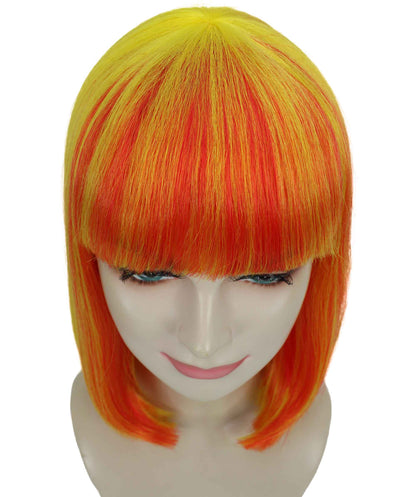 HPO Women's Shoulder Length Bob Wig Collection | Straight Halloween Wig Multiple Color Option | Premium Breathable Capless Cap