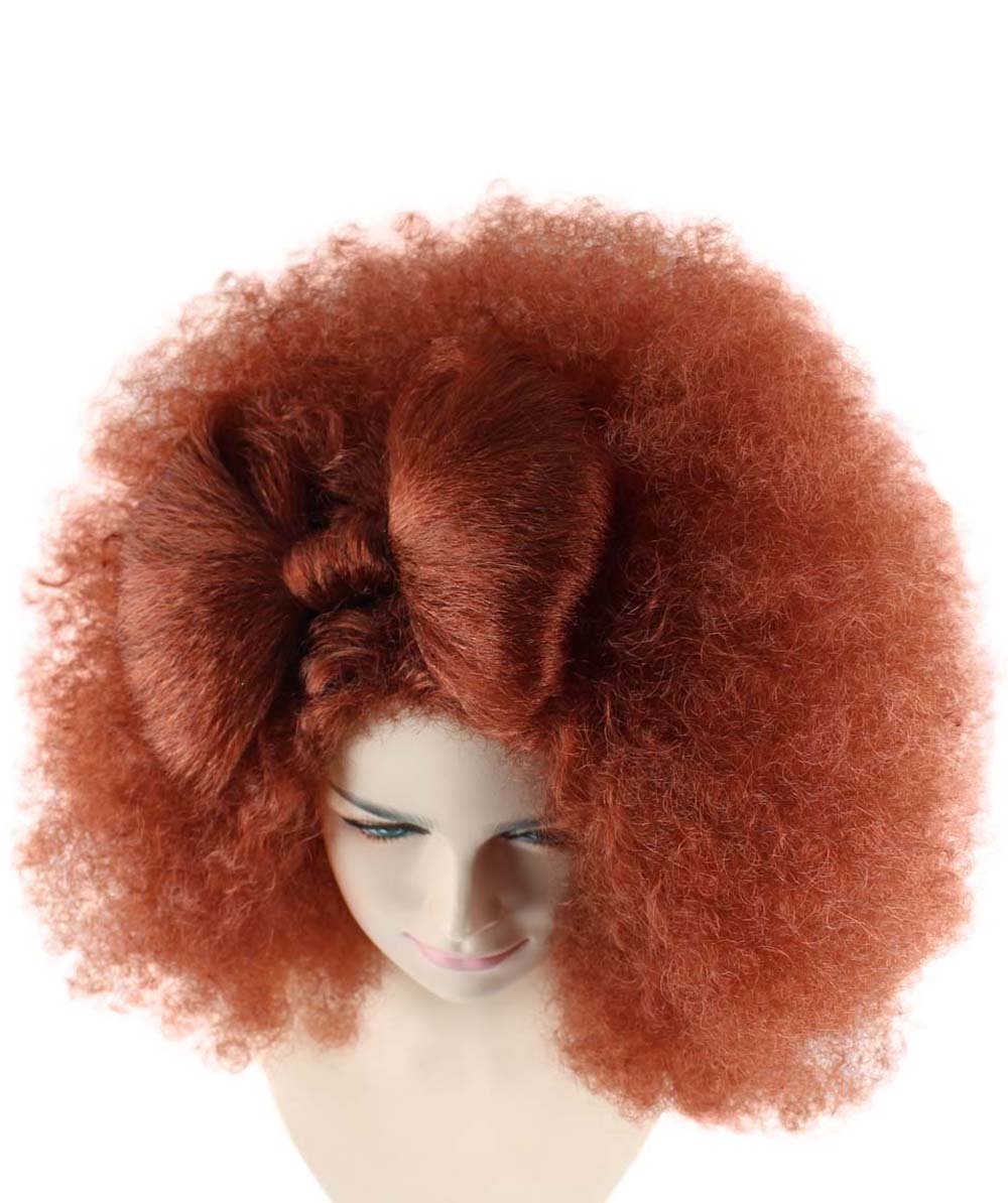 HPO Women's Jumbo Afro Small Bow Wigs Collections | Super Size Halloween Wigs | Premium Breathable Capless Cap