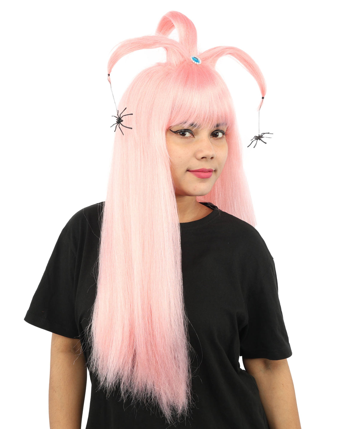HPO Adult Women's Spider Gothic Sculpted Wig | Multiple Color Options, create of synthetic fiber, architectural spider-leg loops with blunt bangs, breathable base | Party, Halloween, theater, drag, performance, costume events