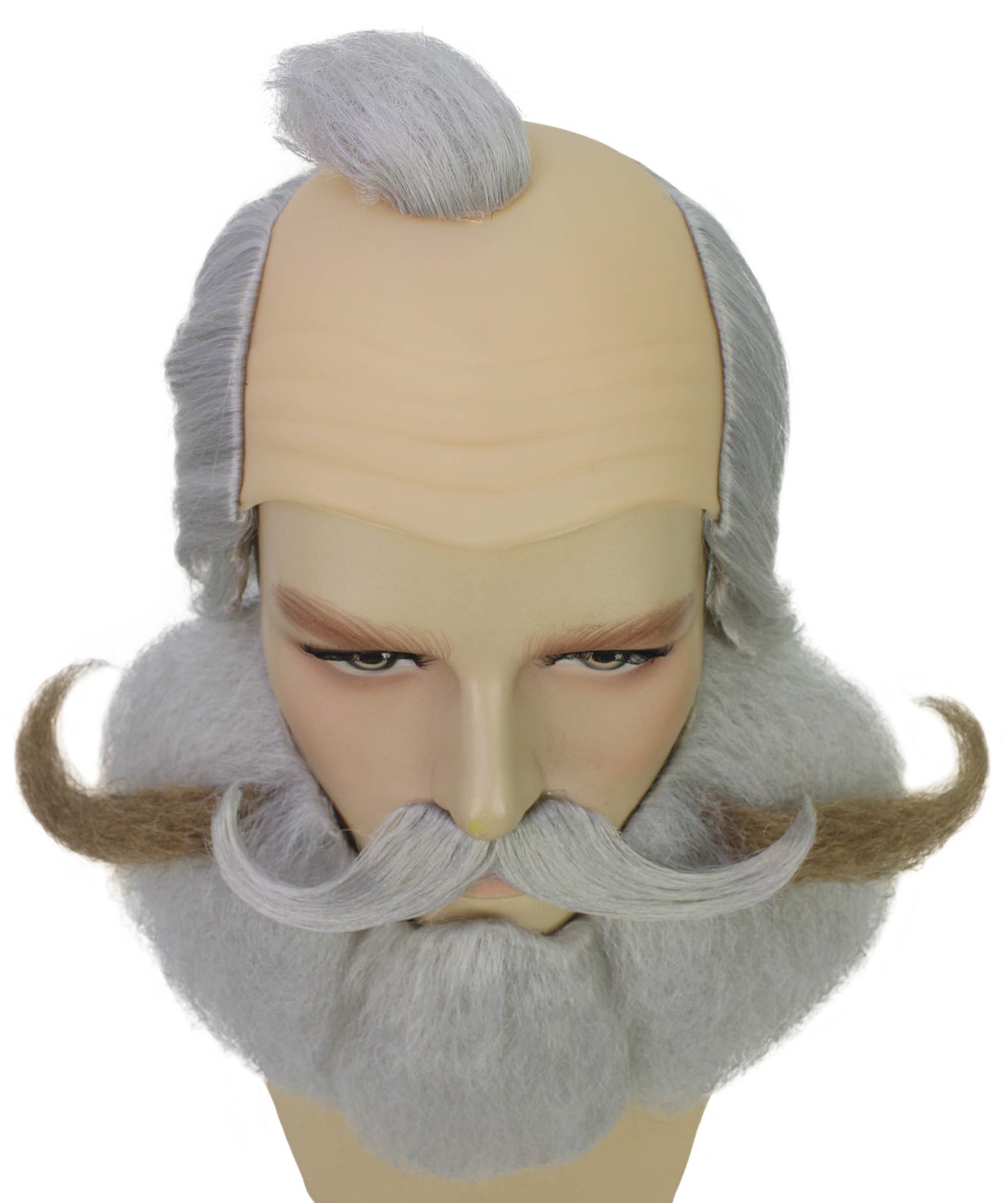 HPO Men's Cartoon Character Wig with Mustache & Beard | Comedic Hairpiece Set | Halloween, Parties, Stage Acts & Themed Events