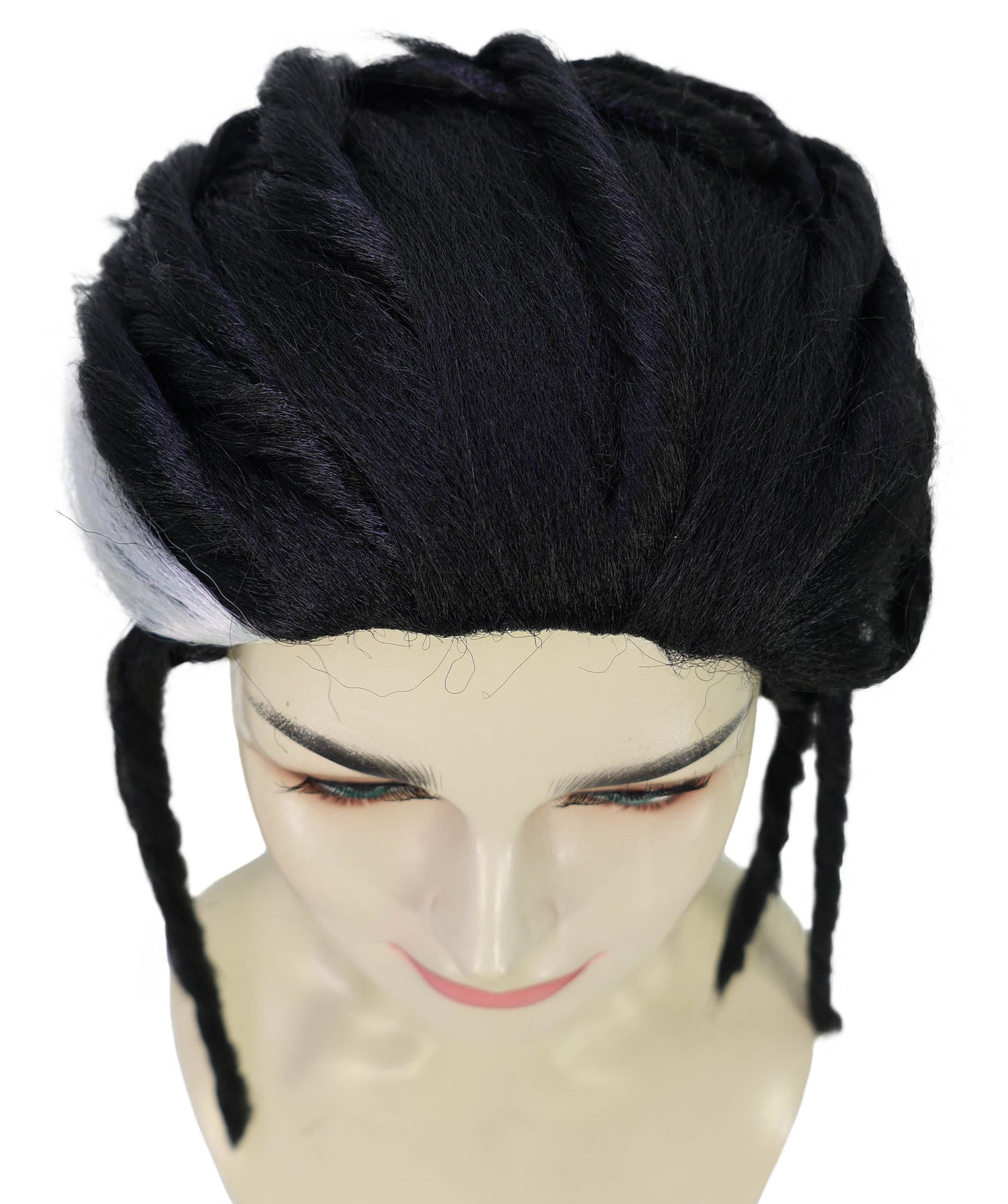 HPO Adult Women’s Black Braided Wig with Natural Hairline | Inspired by Fantasy Adventure Heroine Look | Ideal for Halloween |       Breathable Cap