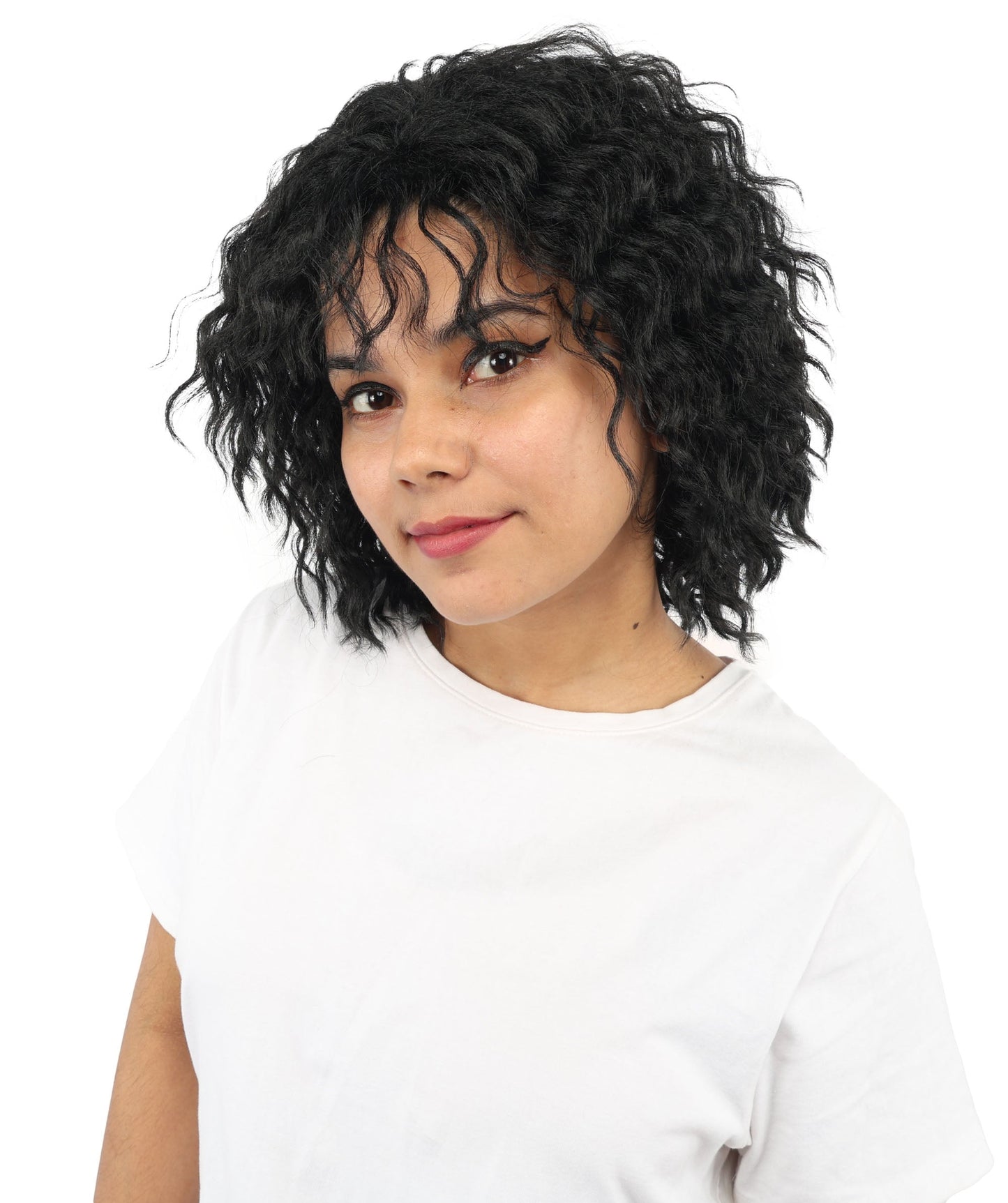 HPO Adult Women's Messy Teased Spiky Multicolor Wig | Curly Two-tone vibrant hue, create of synthetic fiber, extreme textured volume, breathable capless base | Party, Halloween, theater, drag, performance, costume events