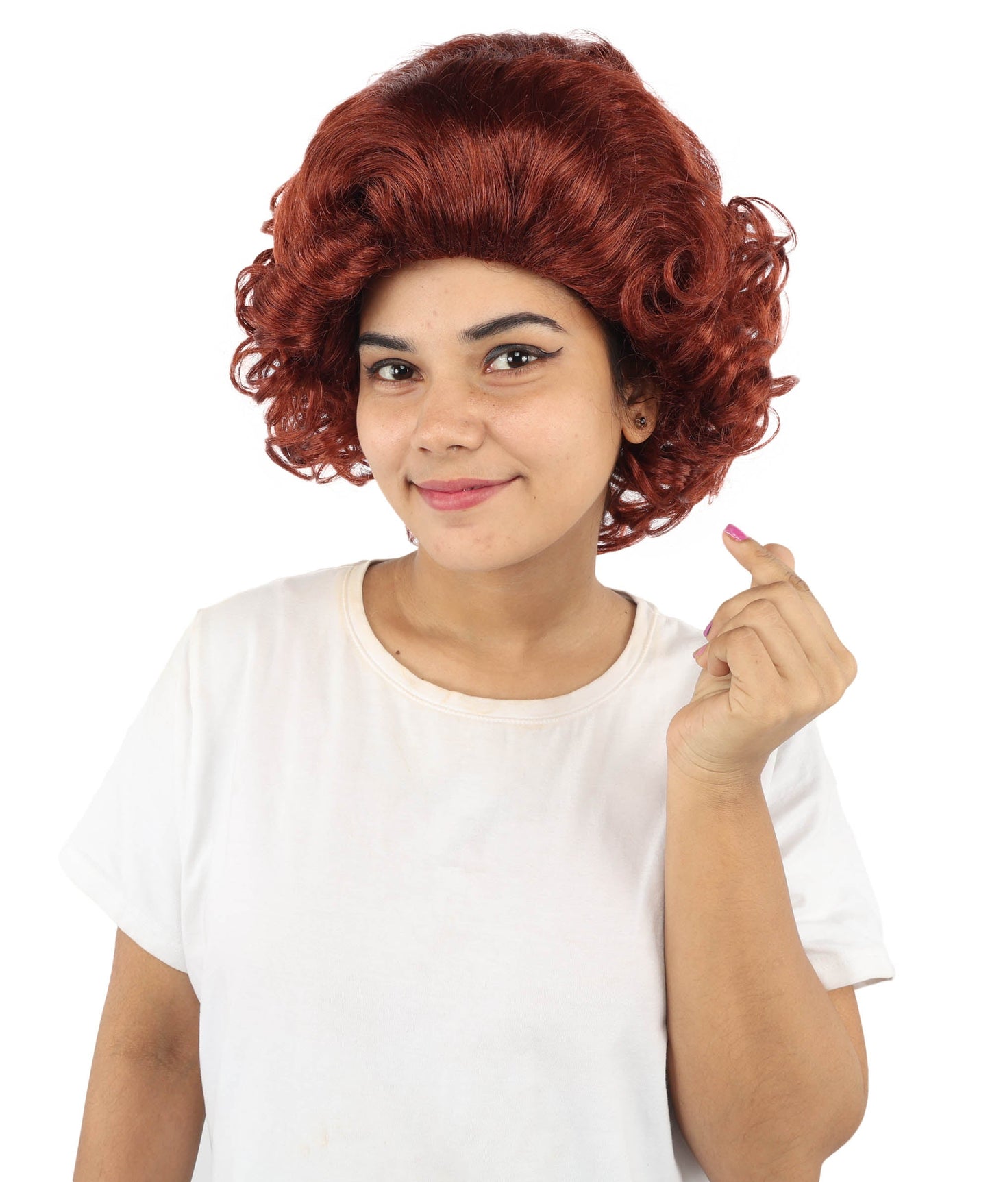HPO Adult Women's Dame Edna Everage Wigs | Multiple Color Options | Drag Queen-Inspired Colorful Synthetic Hair for Parties, Stage Events | Breathable Capless Design