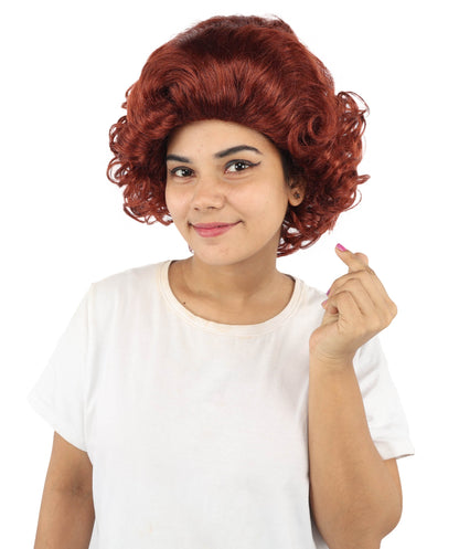 HPO Adult Women's Dame Edna Everage Wigs | Multiple Color Options | Drag Queen-Inspired Colorful Synthetic Hair for Parties, Stage Events | Breathable Capless Design