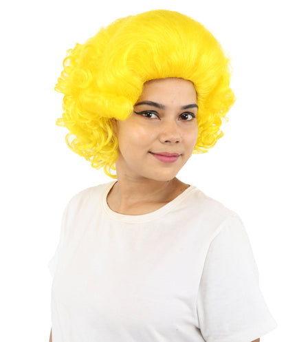 HPO Adult Women's Dame Edna Everage Wigs | Multiple Color Options | Drag Queen-Inspired Colorful Synthetic Hair for Parties, Stage Events | Breathable Capless Design