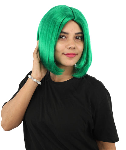Adult Women's Two-Tone Bob Wig | Multiple Color Options | Short Straight Blunt Cut Inspired by American Pop Artist Look | Natural Hairline for Halloween and Cosplay