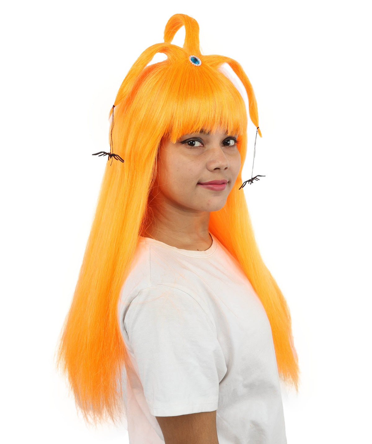 HPO Adult Women's Spider Gothic Sculpted Wig | Multiple Color Options, create of synthetic fiber, architectural spider-leg loops with blunt bangs, breathable base | Party, Halloween, theater, drag, performance, costume events