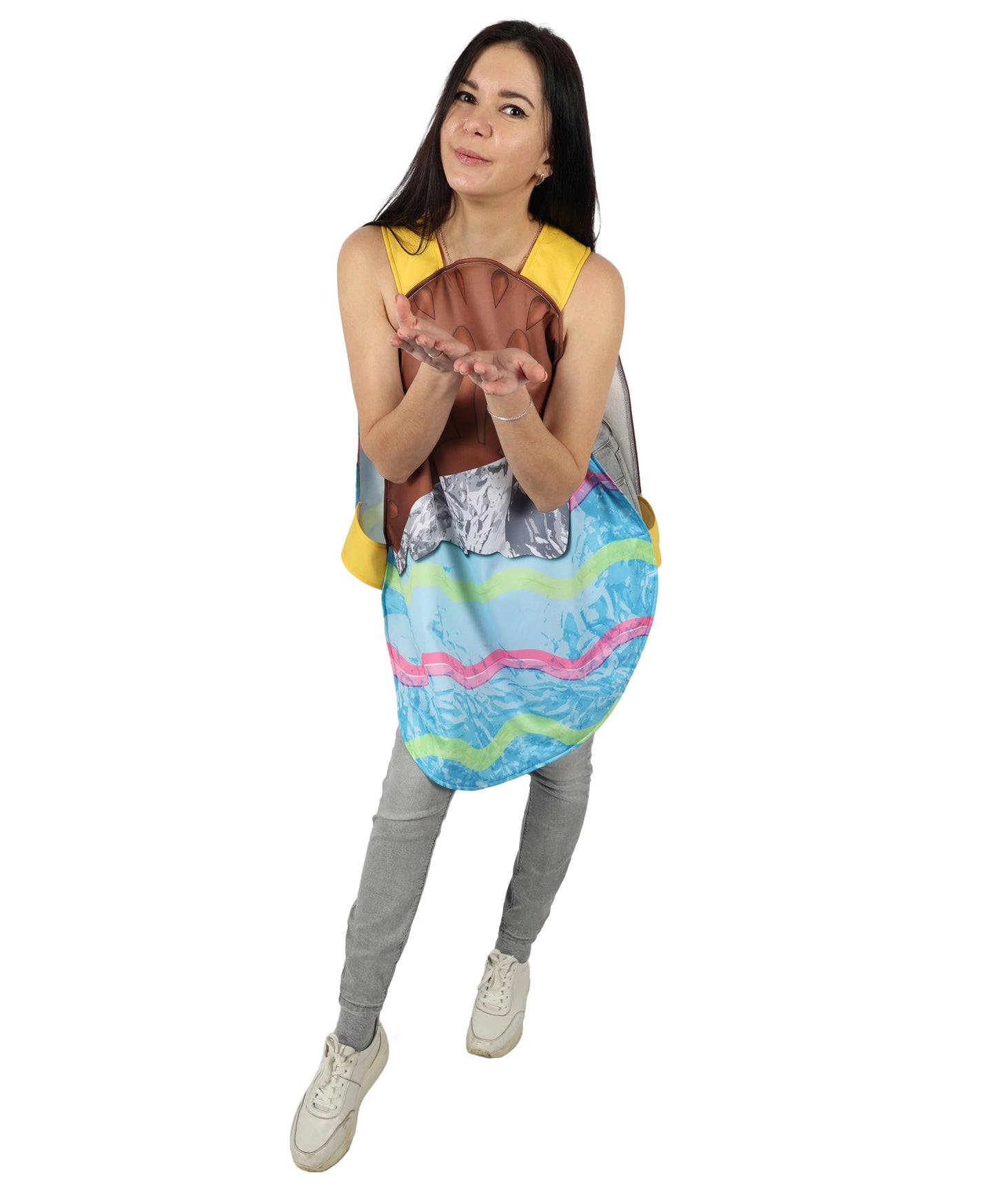 HPO Unisex Vibrant and Unique Design Multicolor Egg Costume | Suitable for Halloween | Flame-retardant Synthetic Fabric