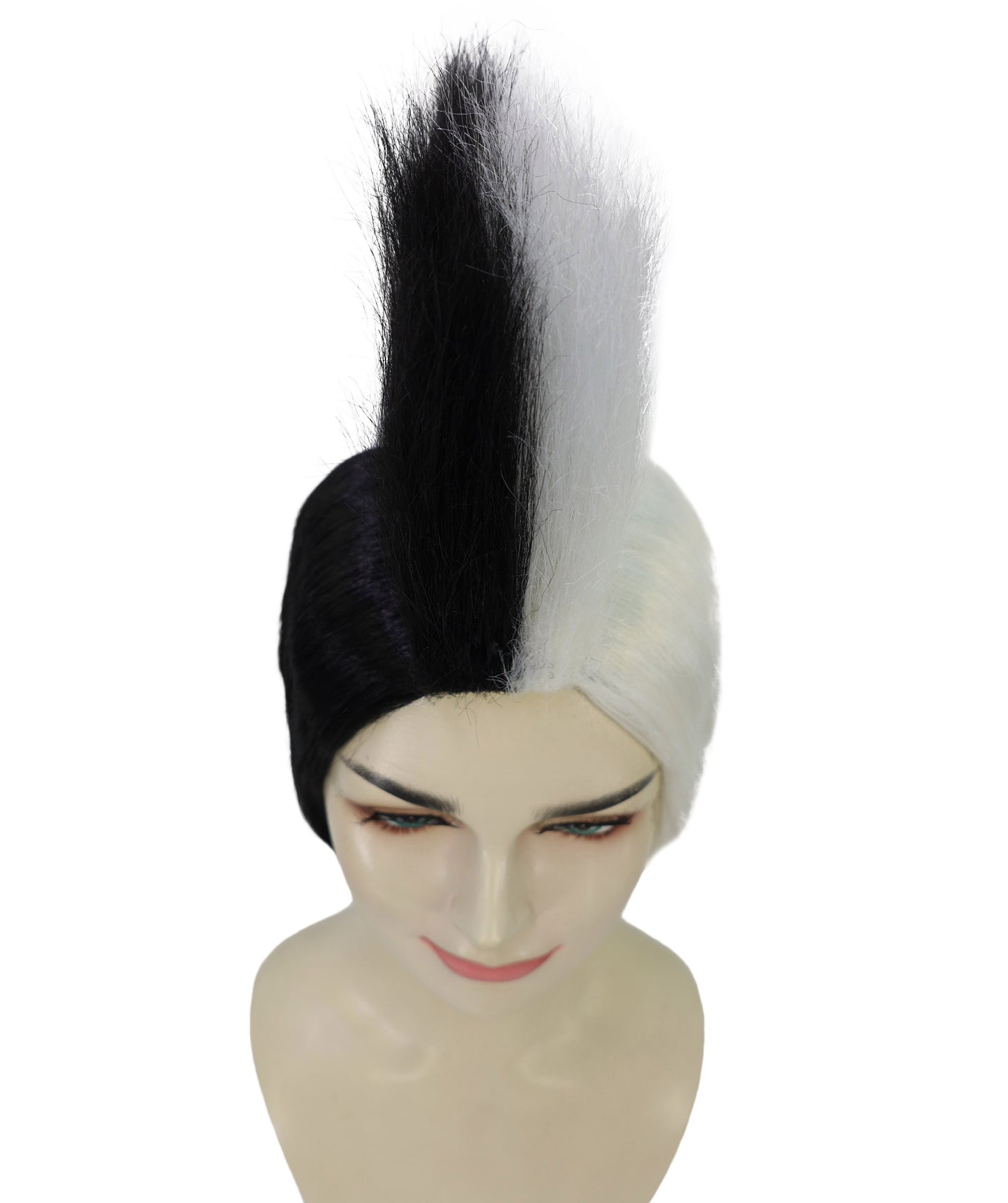 Barb Mohawk | Rock Star Full Black & Pink Mohawk Wig | Premium Halloween Wig