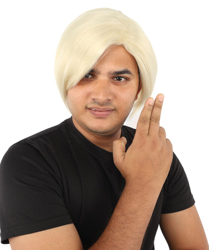 Men's Short Dramatic Texture Wig | Multiple Color Option | undercut, multi-layered messy styling | Halloween, cosplay, drag, theatrical performances, and themed parties