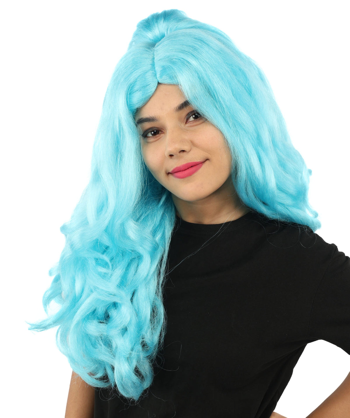 HPO Adult Long 20-Inch Curly Wig | Multiple Color Options | Ideal Cosplay, and Themed Parties | Soft, Natural-Looking, and Easy to Wear