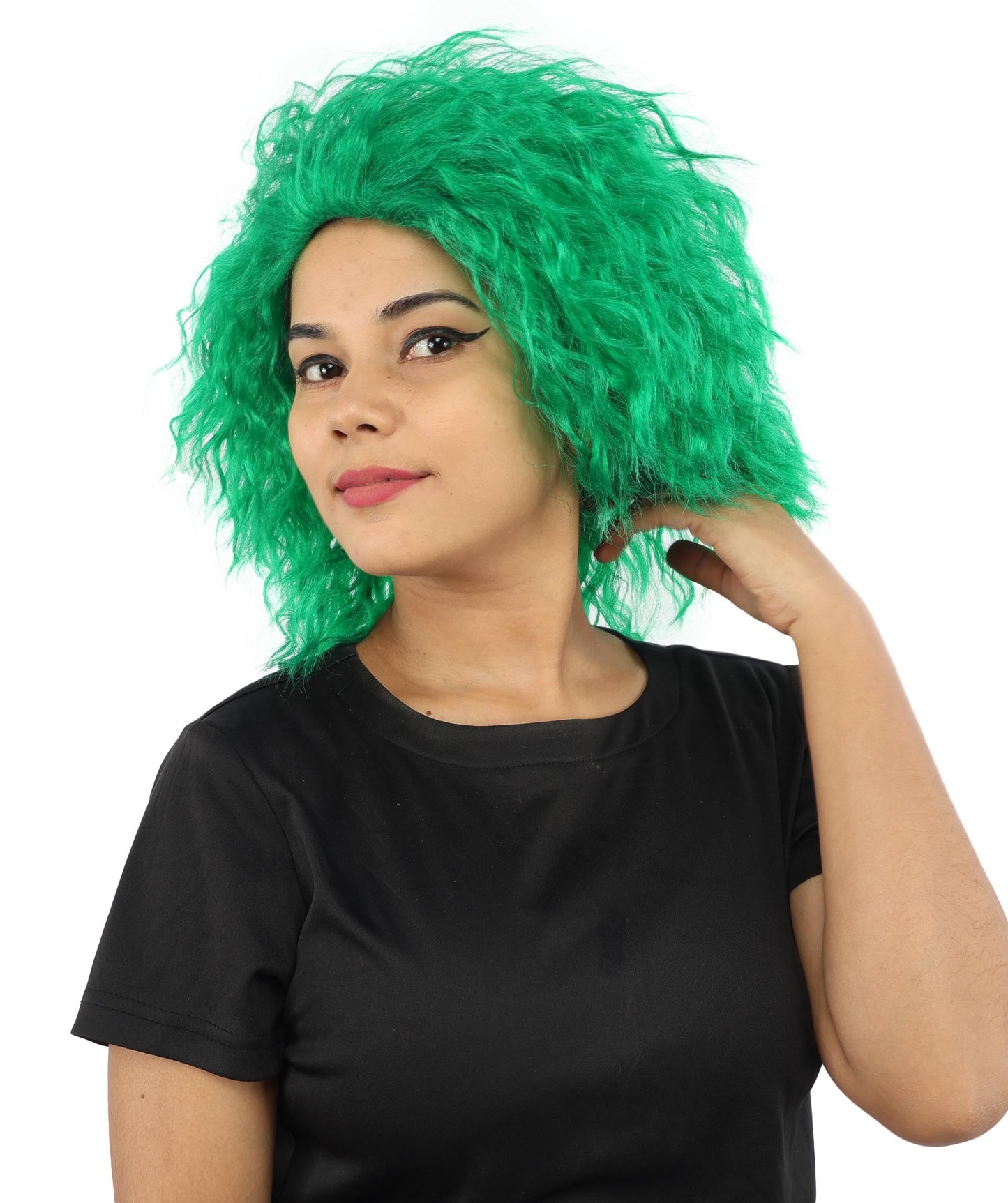 HPO Adult Women’s 15-Inch Curly Wig | Multiple Color Options | Wavy Voluminous Style | Idal for Costume, Cosplay, and Themed Events
