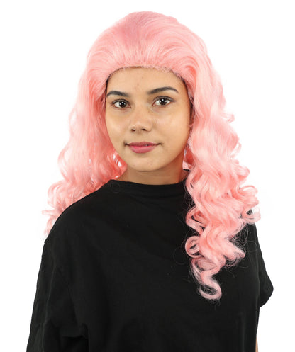 HPO Adult Women’s 16-Inch Medium Wig with Soft Curls | Multiple Color Options | Ideal for Cosplay, and Themed Events | Elegant, Versatile Hairpiece for Various Looks