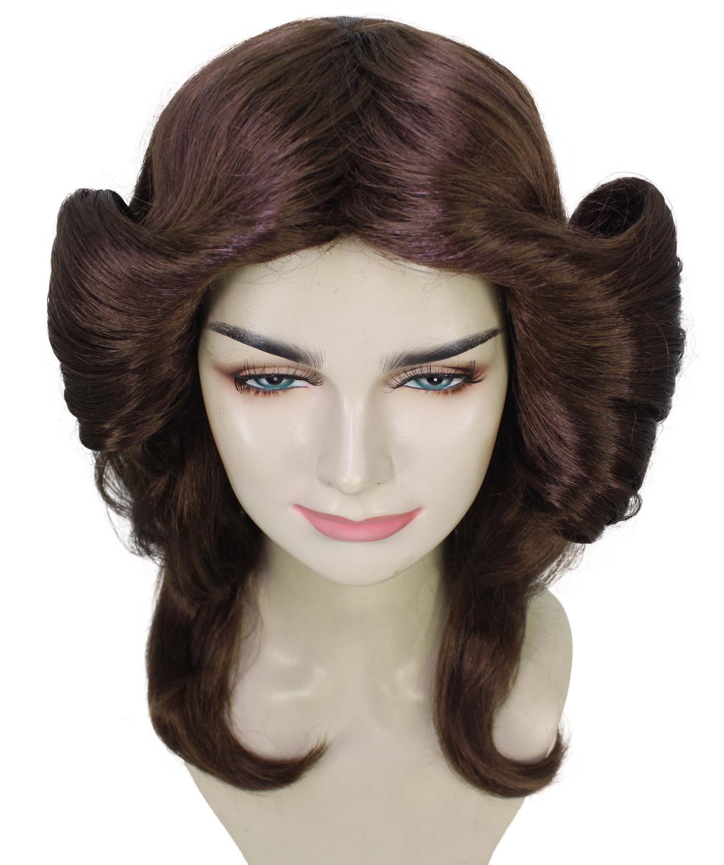 HPO Women's 70's Flick Multiple Color Retro Wig, Flame-retardant Synthetic Fiber